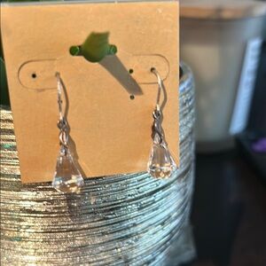 Elegant Silver Drop Earrings with Teardrop Design